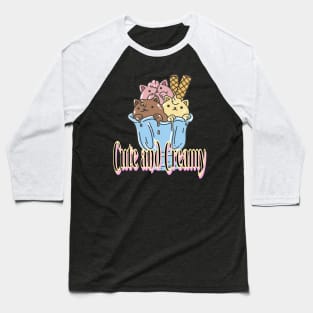 Purrfectly Cute and Creamy! Baseball T-Shirt